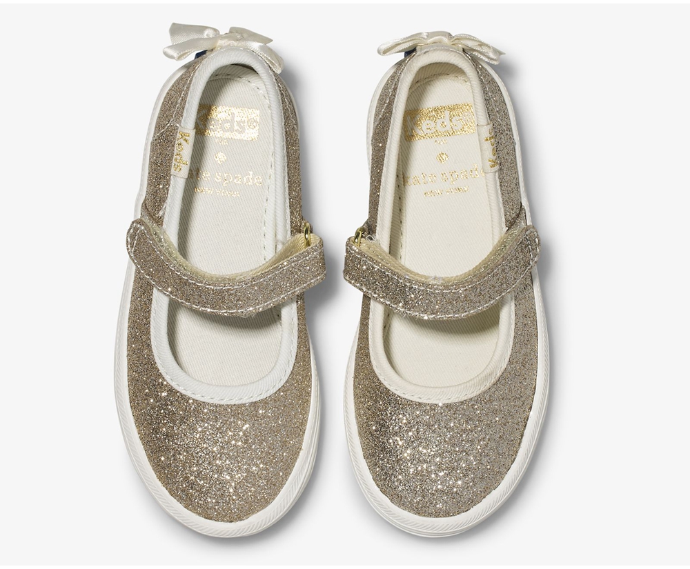 Slip Ons Keds Niña Dorados - Kate Spade New York Sloane Mj Glitter - 1079-LIGMD